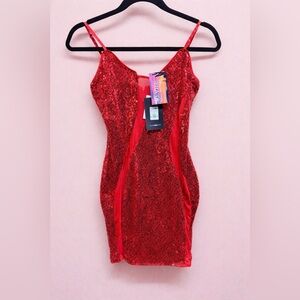 Red Sequin Dress